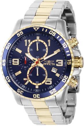 Invicta Specialty 36984 Heren Horloge - Quartz Uurwerk - Roestvrij Staal met blauwe Wijzerplaat - 45mm