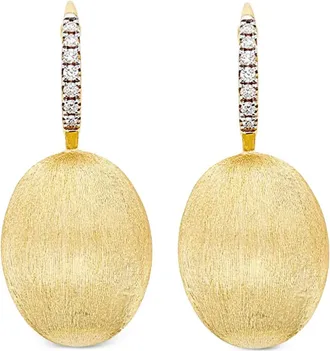 Nanis 18K Yellow gold large Ciliegine diamond earrings