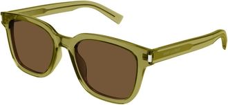 Saint Laurent Zonnebril - Heren - Zonnebrillen - Groen - 52 MM - Accessoires