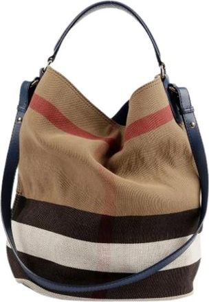 Burberry Pre-owned Bucket Bags, female, Multicolor, Size: ONE SIZE Pre-owned House Check Susanna Hobo Shoulder Bag