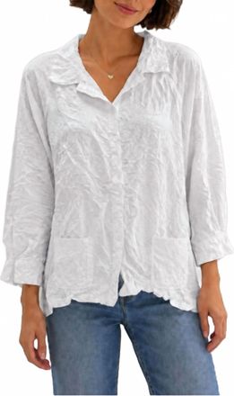 Habitat Crinkle Button Up Shirt In White