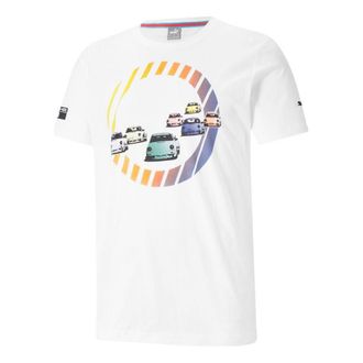Puma Pl Graphic Tee Casual Sports Printing Short Sleeve White 599751-08