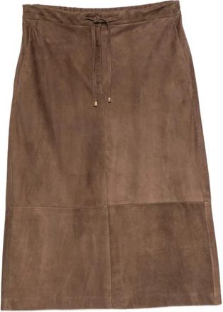 Max Mara Su&egrave;de Midirok - Dames - Midirokken - Bruin - XS - Su&egrave;de - Rokken