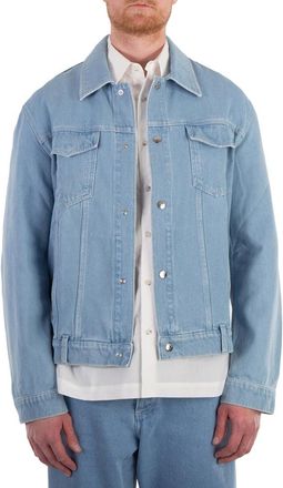 Nanushka Eco Light Wash Boyce Denim Jacket, Size X-Large