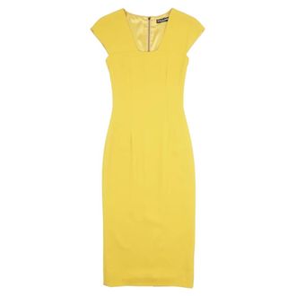 Dolce & Gabbana Short Dresses, female, Yellow, Size: 3XL Short Dresses