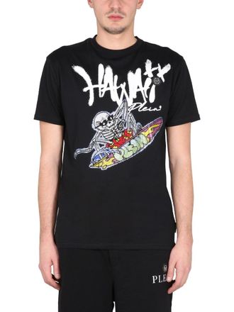 Philipp Plein Logo-Print Crewneck T-Shirt - Black