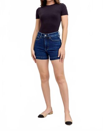 Judy Blue High Waist Tummy Control Denim Short In Dark Wash Blue