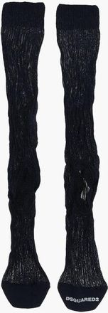 Dsquared2 Ribbed Mid-Crew Socks with Cut-Out Detail size M