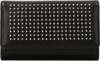 Kazar Middelgrote zwarte portemonnee met studs aan de voorkant - Dames - Portefeuilles - Veelkleurig - ONE Size - Leer - Accessoires