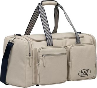 Emporio Armani Logo-print Duffle Bag - unisex - Weekendtassen - Beige - ONE Size - Tassen