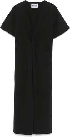 Moschino Abito midi con arricciatura - Nero