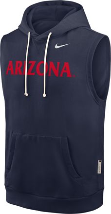 Nike Arizona Sideline Nike Mens Dri-FIT College Sleeveless Pullover Hoodie in Blue | 03B441SUAN-65K