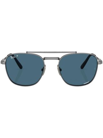 Ray-Ban Occhiali da sole con montatura stile pilota Frank II Titanium - Grigio