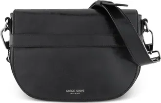 Giorgio Armani Borsa a spalla con fibbia - Nero