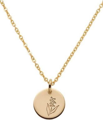 Made by Mary May Birth Flower Necklace in Gold Filled at Nordstrom, Size Medium