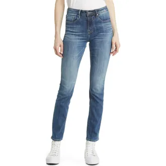 Vigoss Marley Straight Leg Jeans in Medium Wash at Nordstrom, Size 26