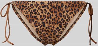 MC2 Saint Barth Bikini-Hose mit Allover-Animal-Print Modell Virgo in Mittelbraun, Gr&ouml;&szlig;e XS/S