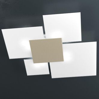 Top-Light Plafoniera moderna top light upgrade 1148 90 e27 led vetro lampada parete soffitto, colore sabbia