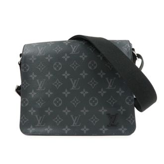 Louis Vuitton District Messenger Monogram Eclipse Canvas Gray Canvas Handbag (Pre-Owned)