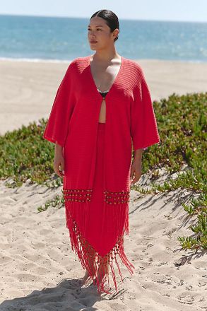 Chinti and Parker Beaded Fringe Skirt