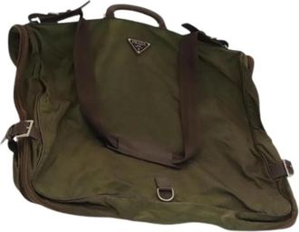 Prada Pre-owned Garment Cover - Dames - Vintage Weekendtas - Groen - ONE Size - Nylon - Vintage