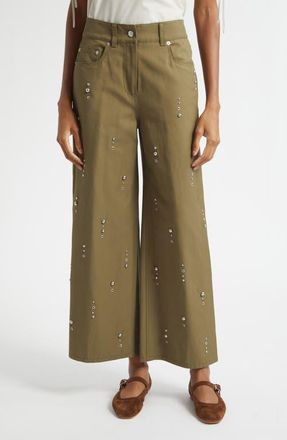 3.1 Phillip Lim Flat Front Wide Leg Ankle Pants in Caper at Nordstrom, Size 10