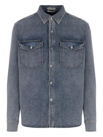 J.W.Anderson logo-patch denim shirt - Blue