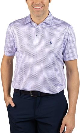 Tailorbyrd Nested Diamond Print Performance Polo in Purple at Nordstrom Rack, Size Small