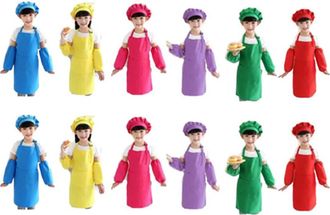 OEM Conjunto De 24 Piezas De Gorro Y Delantal De Chef Para Ni&ntilde;os Y Ni&ntilde;as