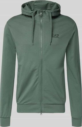 Emporio Armani Slim Fit Sweatjacke mit Kapuze in Gruen, Gr&ouml;&szlig;e XXXL