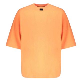 Palm Angels Unisex Klassiek Oversized T-shirt met logo voor volwassenen (Oranje)
