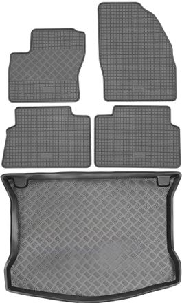 OEM Juego De Alfombrillas De Goma Para Coche Y Alfombrilla Para Maletero Para Ford Kuga Suv (2008-2013)