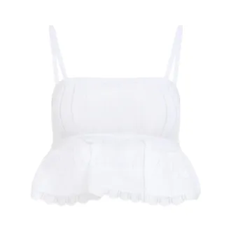 Alaia Top in Crinolina - - Tops - Donna - Bianco - S