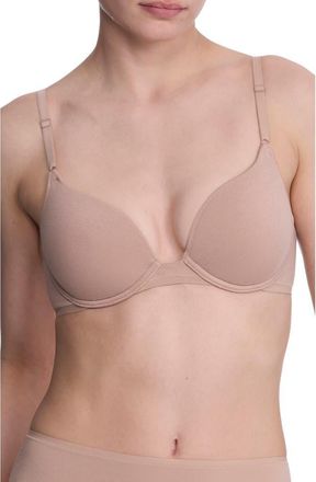 Natori Bliss Cotton Convertible T-Shirt Bra in Cafe at Nordstrom, Size 34Ddd