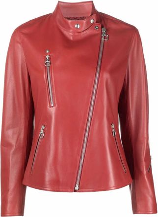 Ferragamo High-Neck Leather Jacket