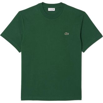 Lacoste Cotton Crewneck T-Shirt in Green at Nordstrom, Size 5