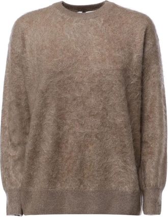 Max Mara Round-neck Truien - Dames - Ronde hals truien - Beige - M - Truien & Vesten