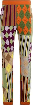 Moschino Wol Zelfs Broeken - Heren - Straight fit broeken - Veelkleurig - M - Wol - Broeken