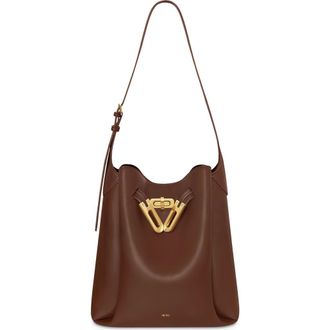 JW PEI Charlene Double Buckle Shoulder Bag in Brown at Nordstrom