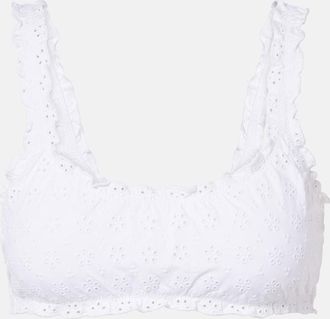 Polo Ralph Lauren Broderie anglaise ruffled bikini top