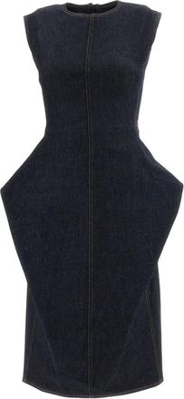 Jacquemus Triangle de-N&icirc;mes Jurk - Dames - Casual kleedjes - Blauw - XS - Katoen - Kleedjes