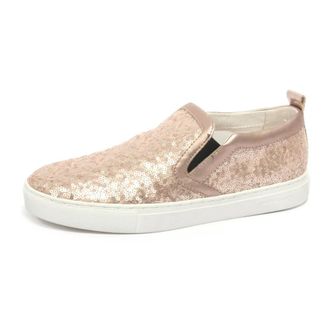 Crime London Schoenen, Dames, Roze, 38 EU, Sequin Slip-On Schoen