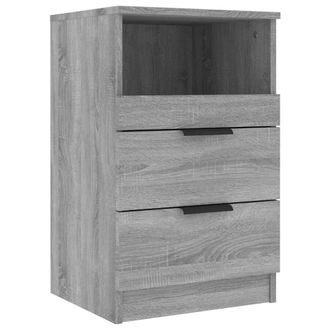 vidaXL Mesita De Noche Madera Contrachapada Gris Sonoma Vidaxl