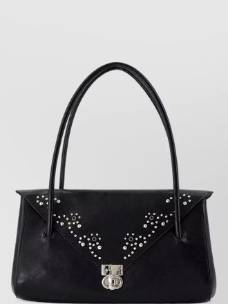 Marni studded leather clutch bag