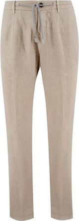 Eleventy Slim-fit Trousers, male, Beige, W32, Slim-fit Trousers