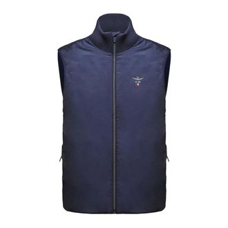 Aeronautica Aeronautica Militare, Vests, male, Blue, Size: 3XL Lightly Padded Gilet