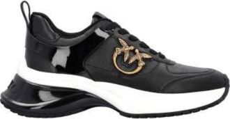 Pinko Ariel Leren Sneakers - Dames - Sneakers - Zwart - 40 EU - Leer - Schoenen