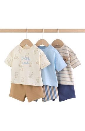 Next 6-Pack Tees & Shorts Set in Blue at Nordstrom, Size 9-12M