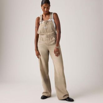 Levi's Baggy Overall - Womens - 2XS - Beige / Chipped Winter Twig