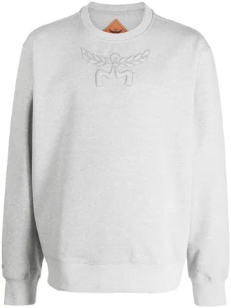 MCM Laurel sweater met geborduurd logo - Grijs